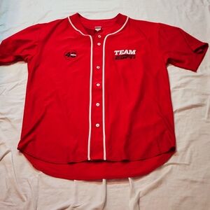 Team ESPN Disney Voluntears #79 Red Athletic Jersey Shirt Mens Sz XL A4